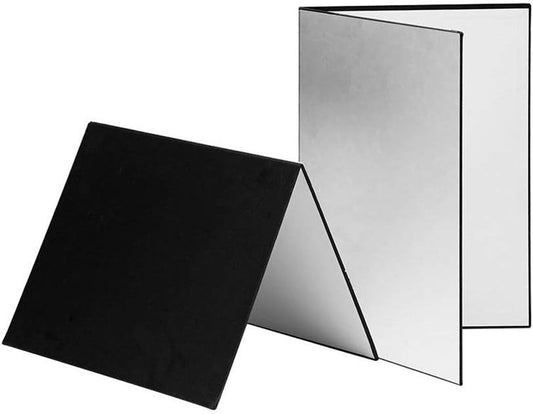 FOTIQA - Photography Reflector Collapsible Cardboard White Black Silver Reflective Paper Soft Board Photography Props For Photo Shooting (A4)