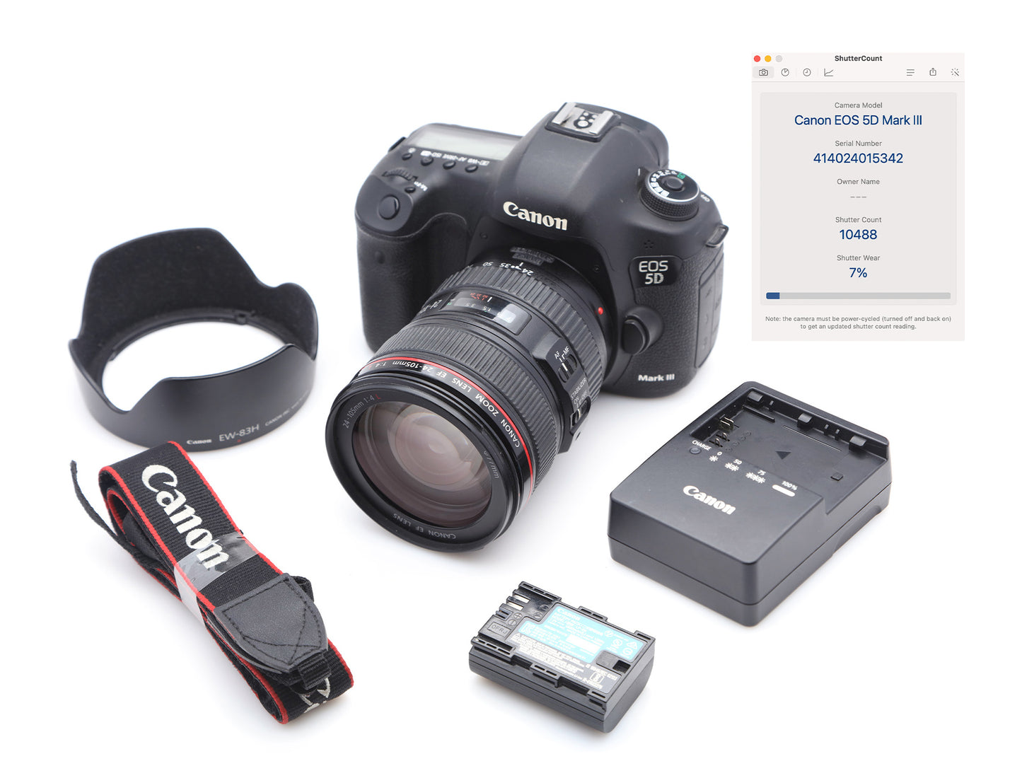 Used Canon 5D Mark III 22.3 MP with Canon EF 24-105mm f4 L IS USM Lens