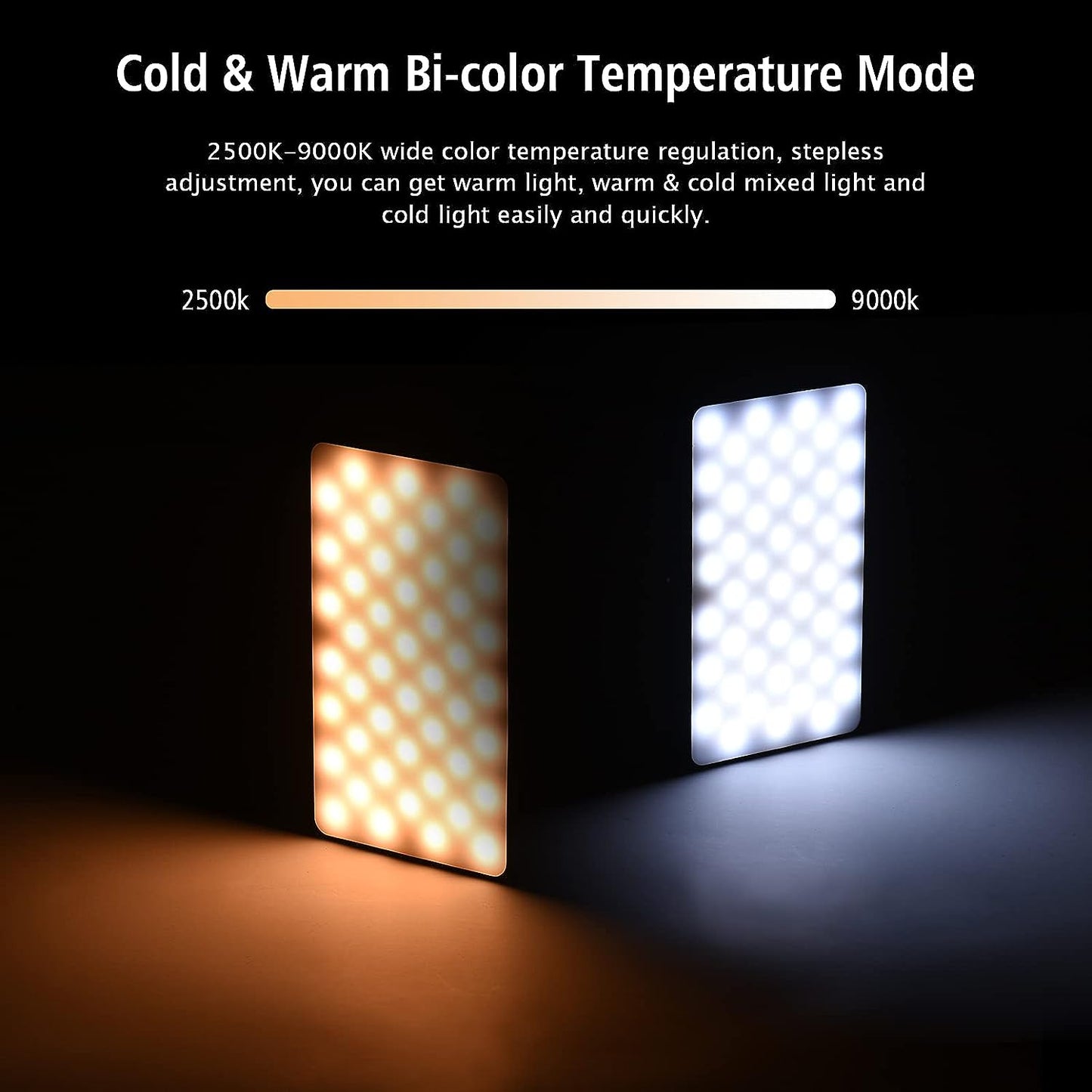 LED Video Light, W140 RGB Rechargeable Photography Fill Light
