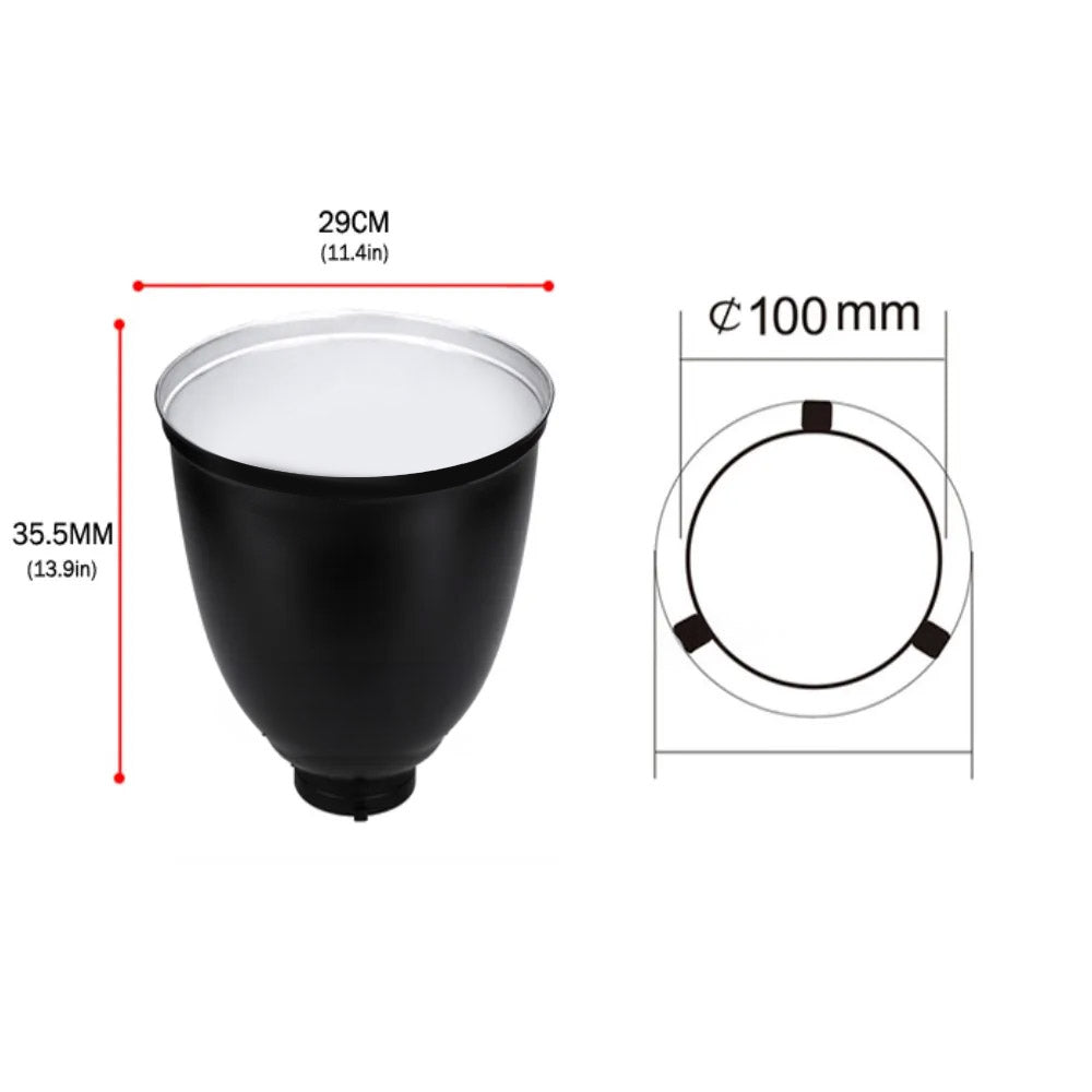 Lighting snoot 45 degree reflector Light Control with Honeycomb Grid for bowens mount