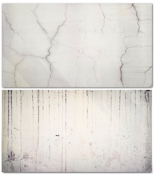 3D Double sided Foundation crack and old concrete Wall Backdrop #8851