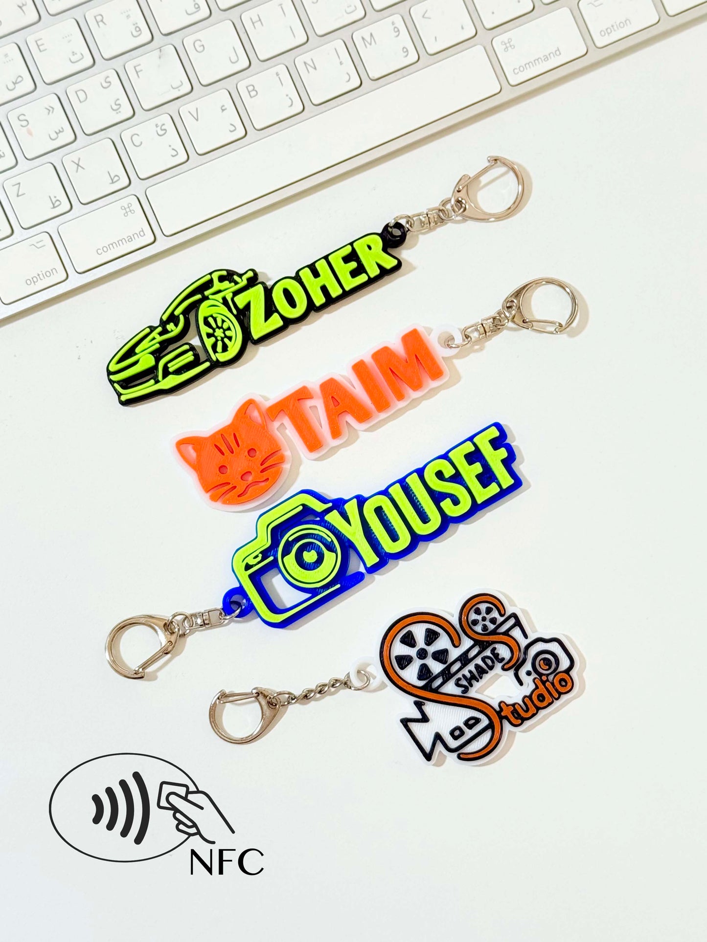 NFC 3D Custom Keychain Name Or Logo