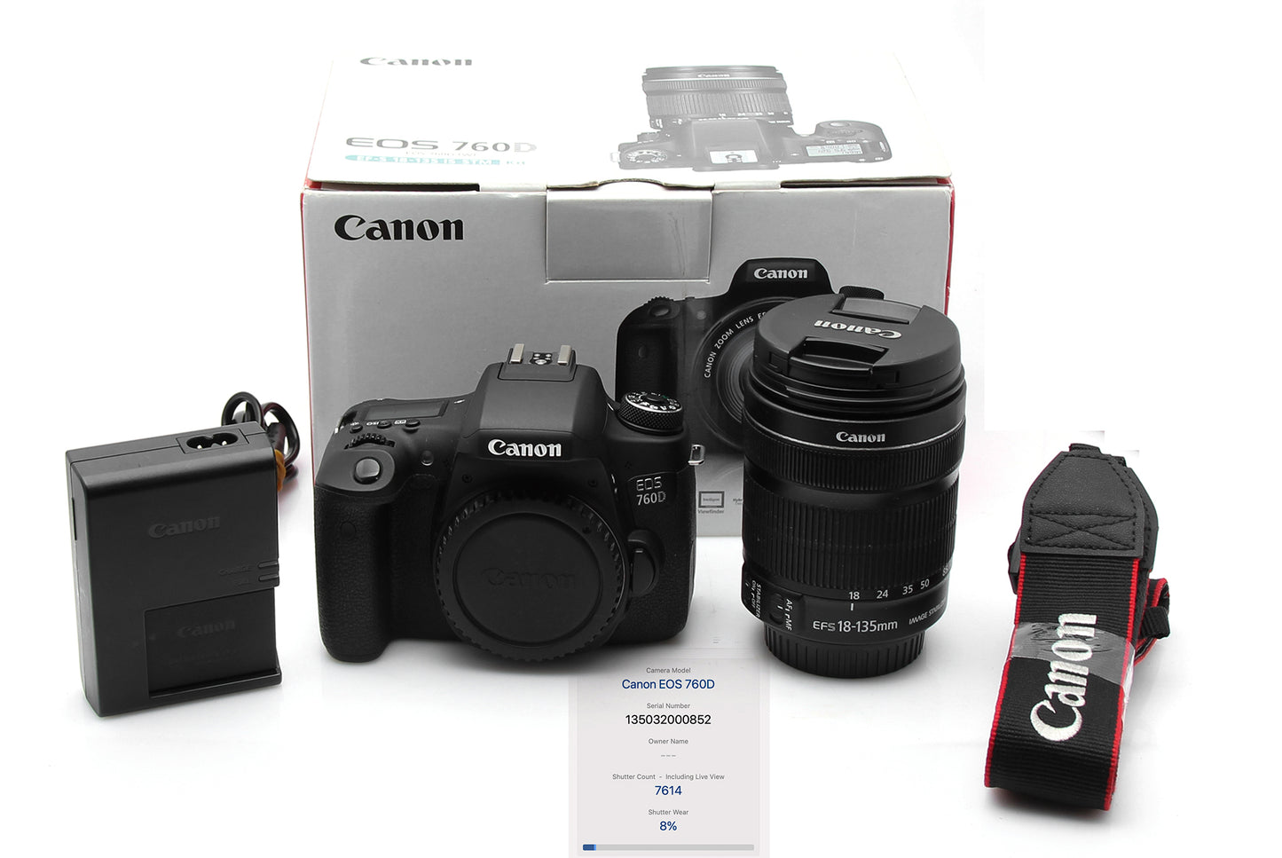 Used Canon 760D Camera with 18-135mm STM Lens