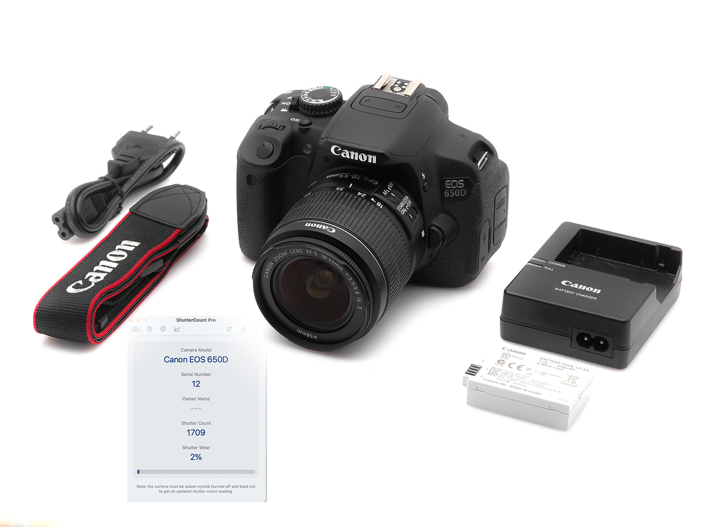 Used Canon 650D Digital Camera with 18-55mm lens