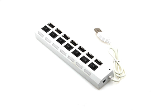 7-Port USB Hub with USB 2.0 Data Splitter
