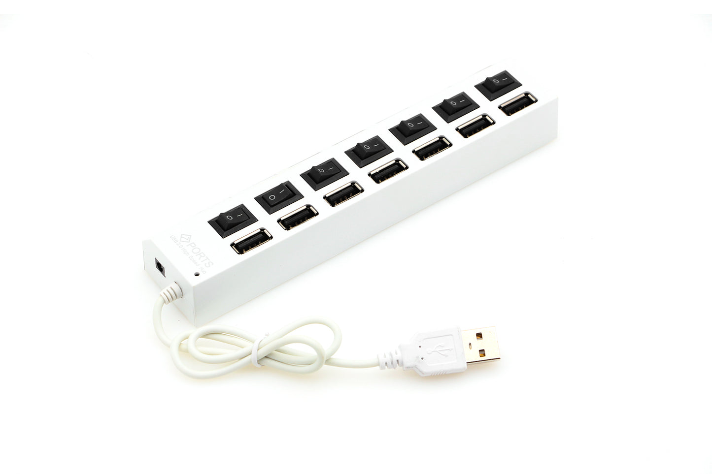 7-Port USB Hub with USB 2.0 Data Splitter