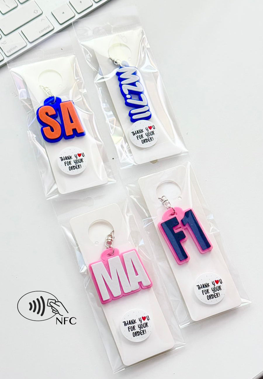 NFC 3D Custom Keychain Name Or Logo