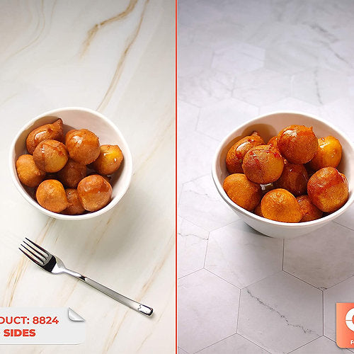 3D White elegant Creamy marble & Square Marbles Food Background (#8825)