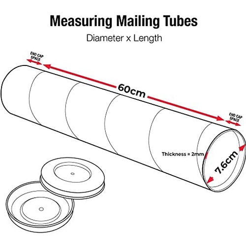 FOTIQA Paper Core Mailing Tubes with Caps