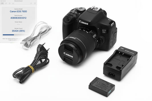 Used Canon 750D - 24.2 MP Camera With  18-55mm IS STM Lens