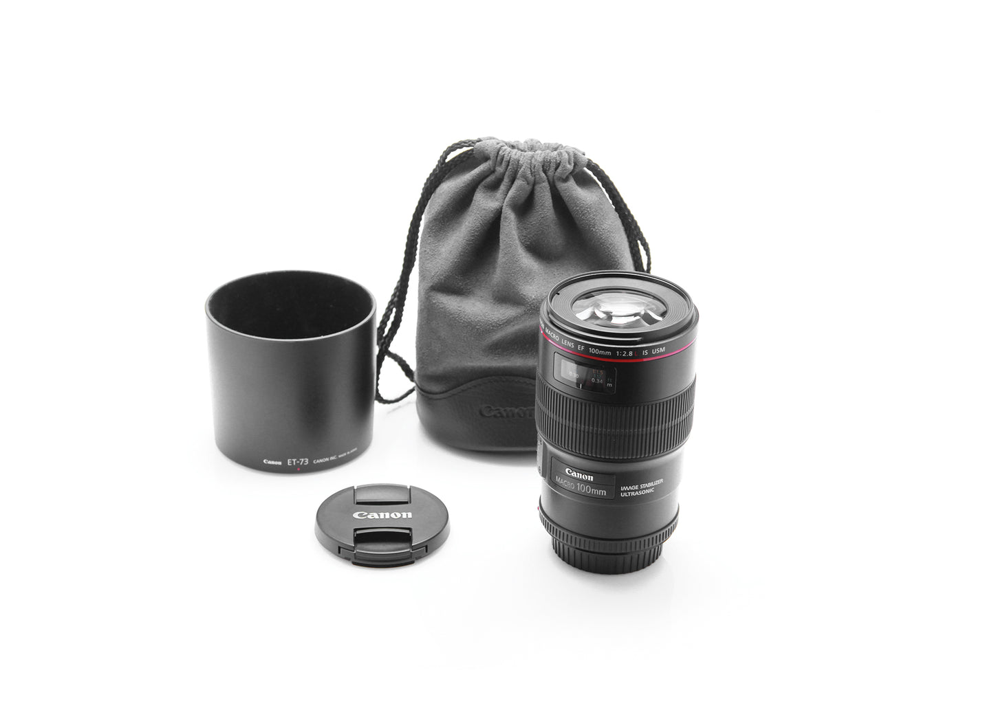 Used Canon 100mm USM IS F/2.8 L Macro Lens