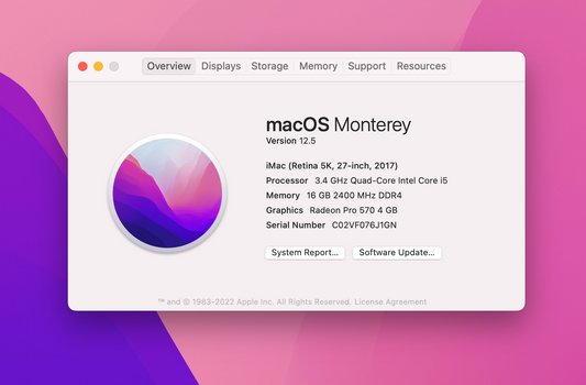 Used Apple i Mac Retina 5K 27-inch (2017)