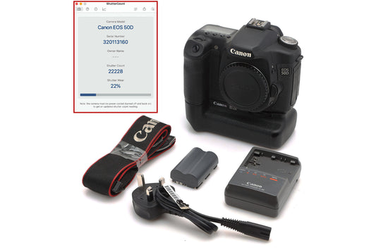 Used Canon 50D DSLR Camera Body with Battery Grip