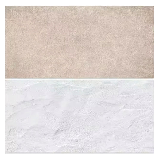 3D Double sided Neutral Beige and White Concrete Texture Backdrop #8858
