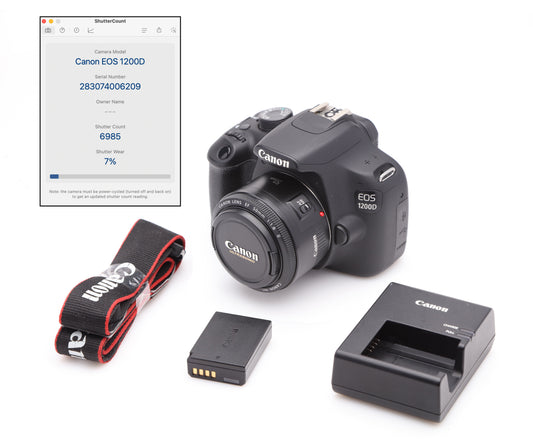 Used Canon EOS 1200D Camera with Canon EF 50mm f/1.8 ii