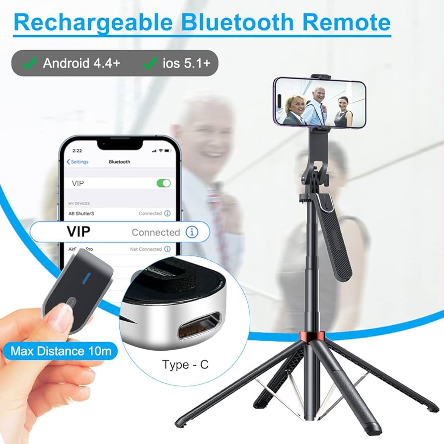 Extra Long Selfie Stick Mobile Tripod 180cm
