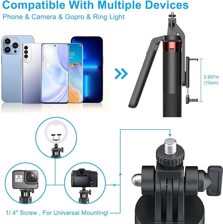 Extra Long Selfie Stick Mobile Tripod 180cm