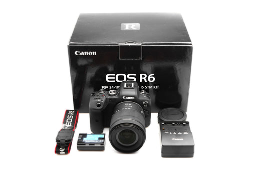 Used Canon R6 Mirrorless Camera Body with 24-105mm STM Lens