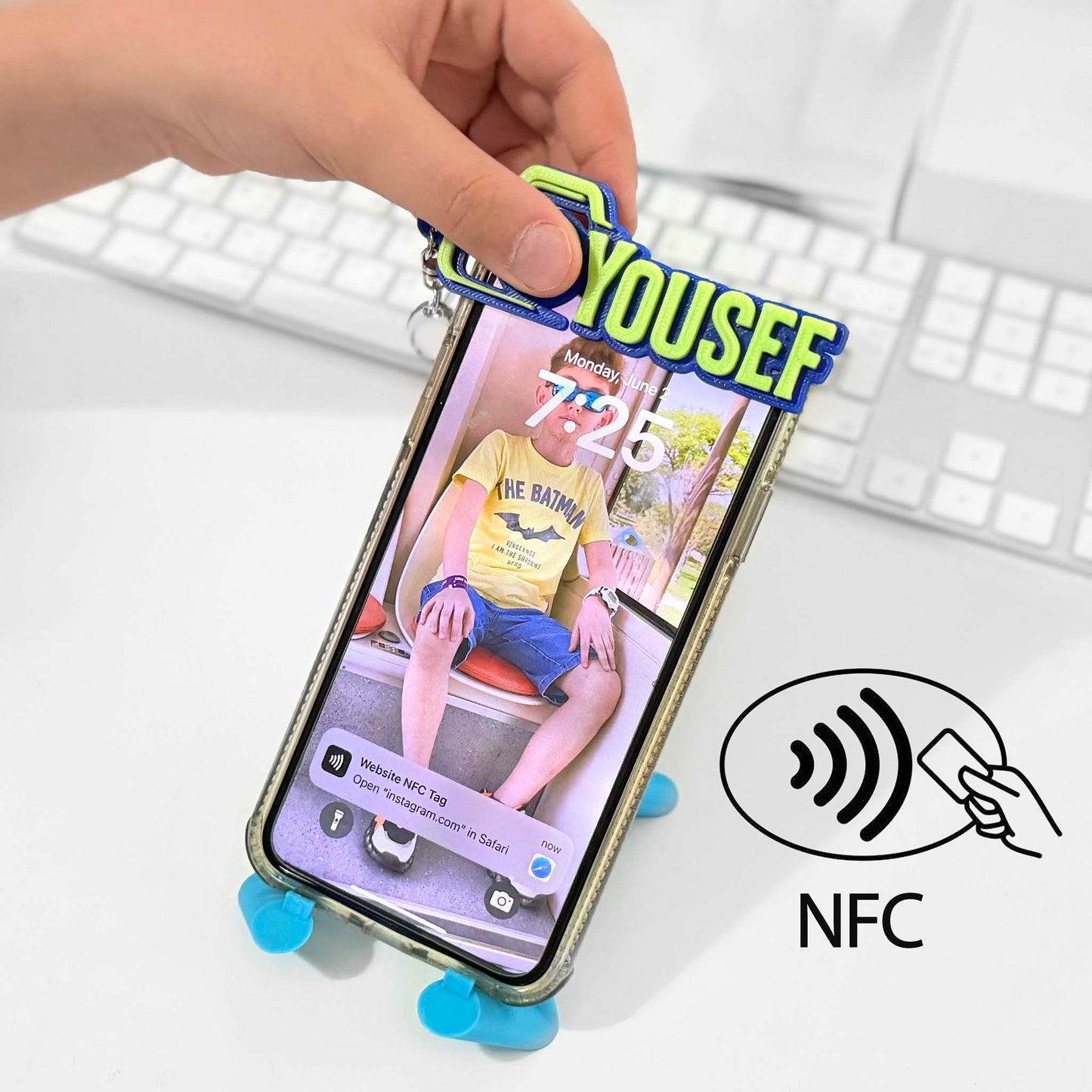NFC 3D Custom Keychain Name Or Logo