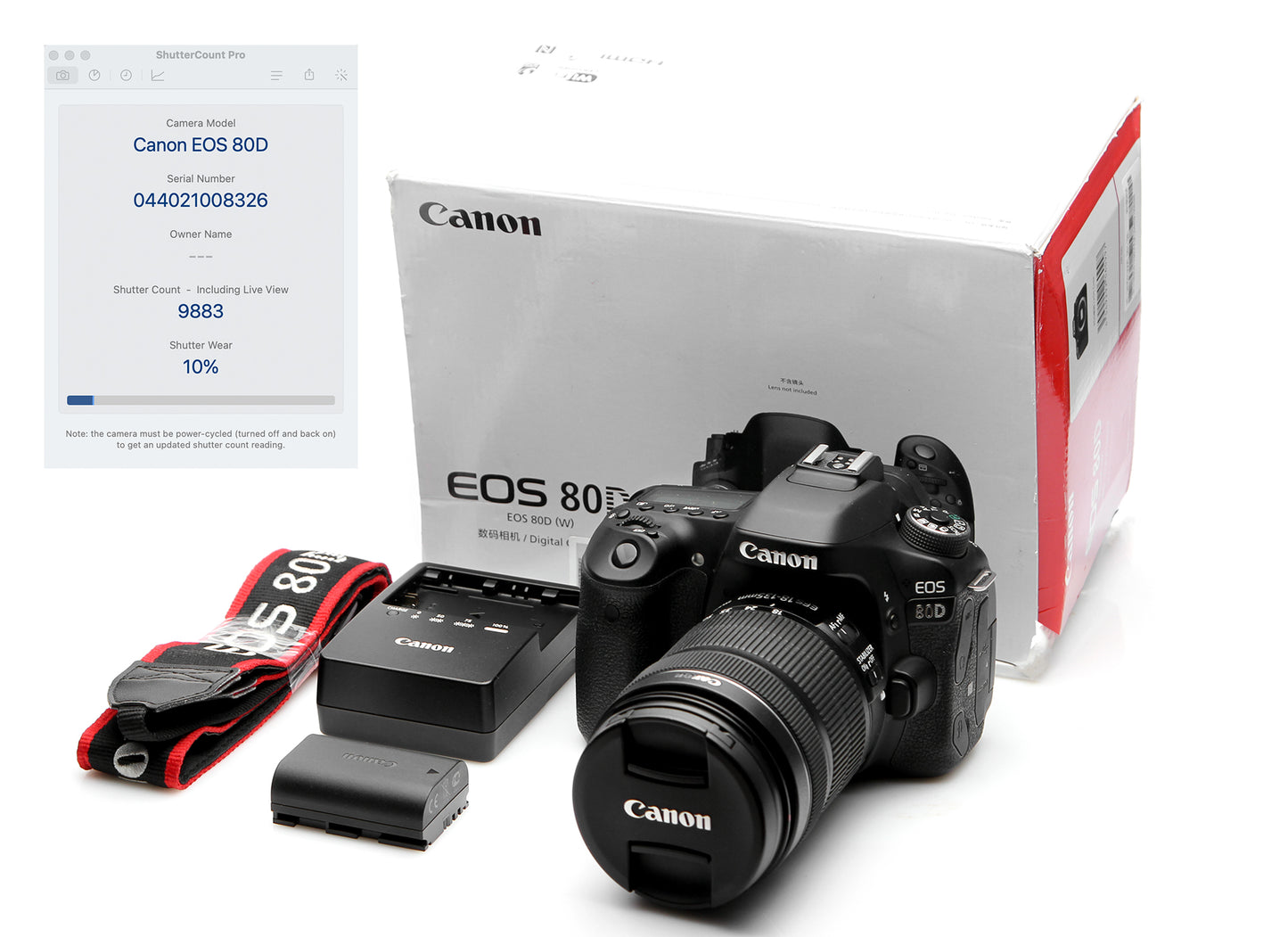 Used Canon 80D Camera with 18-135mm STM Lens