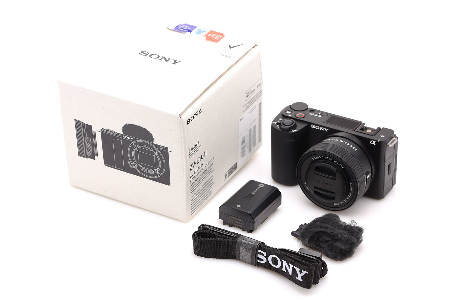 Used Sony ZV-E10 II (Mark II) Vlog Camera with E 3.5-5.6/PZ 16-50mm OOS II Lens and Box