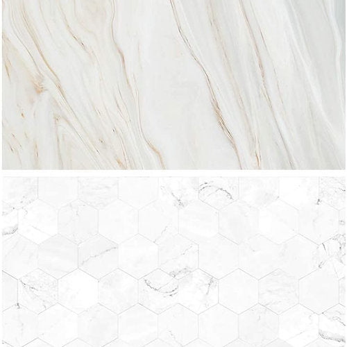 3D White elegant Creamy marble & Square Marbles Food Background (#8825)