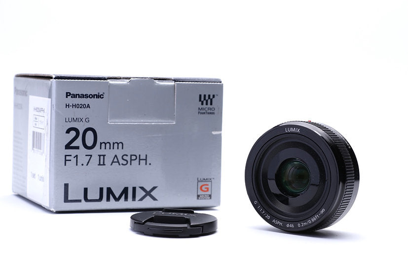 Used Panasonic Lumix G 20mm f1.7 II ASPH. Lens 20/1.7 MFT