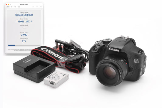Used Canon 600D with 50mm f 1.8 Lens
