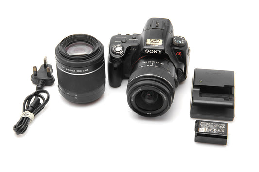 Used Sony SLT-A33 Camera With 18-55mm And 55-200mm Lens