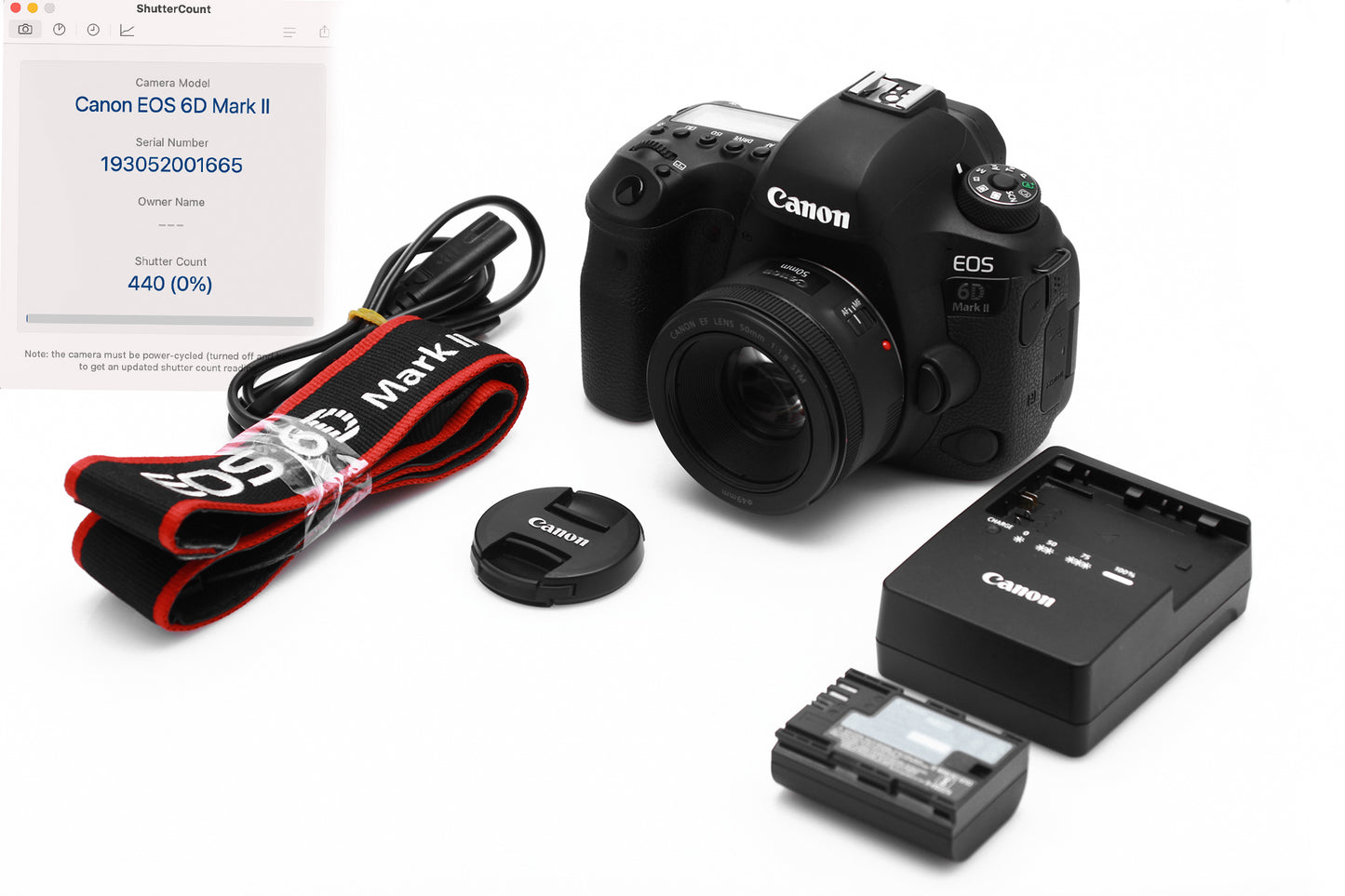 Used Canon 6D II Camera with 50mm f/1.8 STM Lens