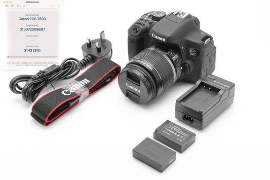 Used Canon 750D 24.2 MP Camera with 18-55mm Lens